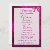 Empreintes Magenta Invitation Baby shower de la fi (Dos)