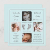 Empreintes multiples Faire-part de naissance photo (Devant / Derrière)