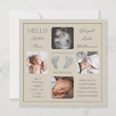 Empreintes multiples Faire-part de naissance photo (Devant)