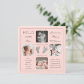 Empreintes multiples Faire-part de naissance photo (Debout devant)