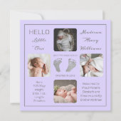 Empreintes multiples Faire-part de naissance photo (Devant)