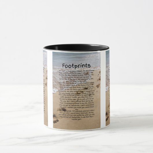 Empreintes Poème Mug à deux tons (Centre)