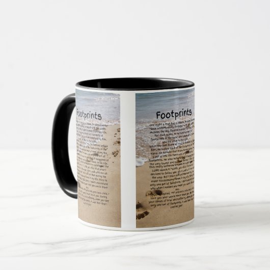 Empreintes Poème Mug à deux tons (Devant gauche)