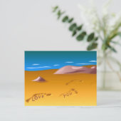 Empreintes sur la carte postale de plage (Debout devant)