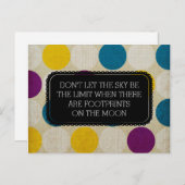 Empreintes Sur La Carte Postale Lune (Devant / Derrière)