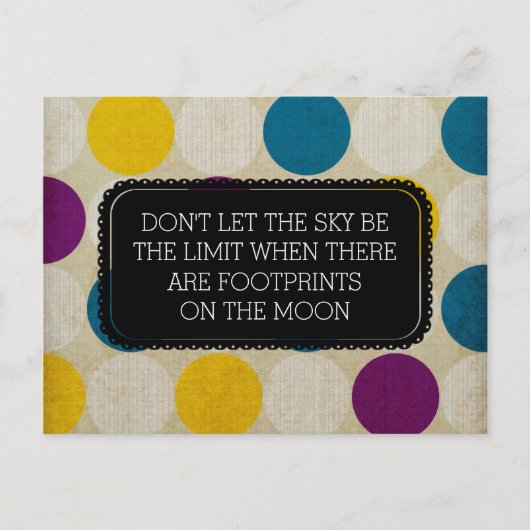 Empreintes Sur La Carte Postale Lune (Devant)