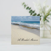 Empreintes sur les invitations à la douche nuptial (Debout devant)