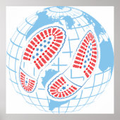 Empreintes Sur Une Poster Globe (Devant)