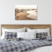 Empreintes sur une toile Foggy Beach Imprimer (Insitu(Chambre))