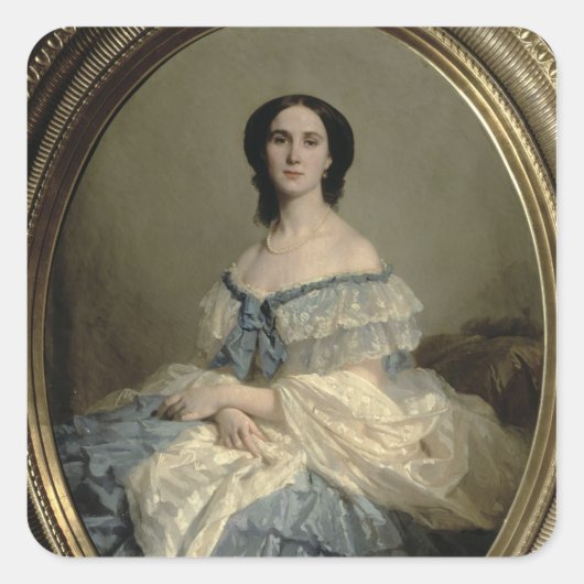 Empress Charlotte van Mexico Vierkante Sticker (Voorkant)