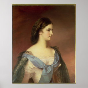 Empress Elizabeth of Bavaria als jonge vrouw Poster
