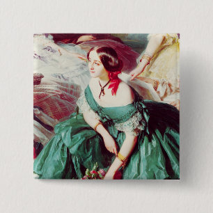 Empress Eugenie en haar Dames in Waiting Vierkante Button 5,1 Cm