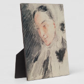 Empress Eugénie (zwarte en rode krijt) Fotoplaat (Zijkant)