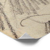 Empress Eugénie (zwarte en rode krijt) Poster (Hoek)