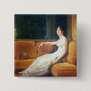 Empress Josephine at Malmaison, c.1801 Vierkante Button 5,1 Cm