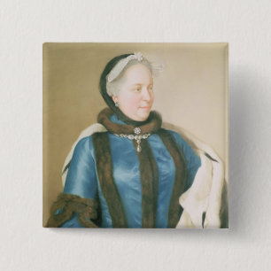 Empress Maria Theresa van Oostenrijk, c.1770 Vierkante Button 5,1 Cm