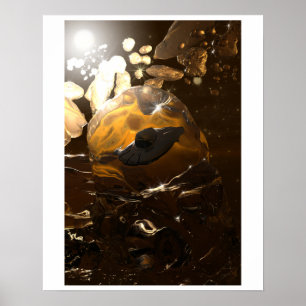 Emprisonné en affiche ambre