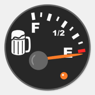 EMPTY BEER TANK RONDE STICKER