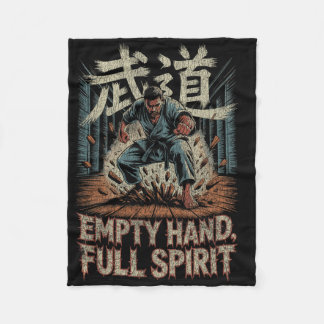 Empty Hand Full Spirit Karate Martial Strength Des Fleece Deken