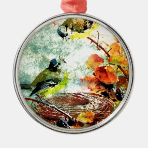 EMPTY NEST CHATTER METALEN ORNAMENT