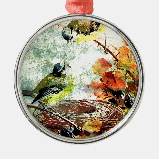 EMPTY NEST CHATTER METALEN ORNAMENT (Voorkant)