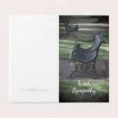 Empty Park Bench Sympathcard Kaart (Buitenkant ongevouwen)