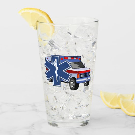 EMS Ambulance EMS Logo Glas (Voorkant ijs)