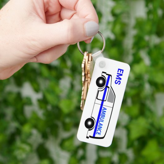 EMS Ambulance met bijbelprijsopgave Sleutelhanger (Hand)