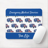 EMS-ambulance voor het leven Muismat (Met muis)