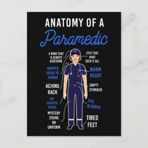 EMS-anatomie van een paramedische Feestdagenkaart