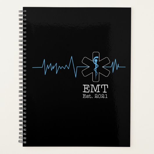 EMS Emergency Emt Est. 2021 Student Afstuderen Planner (Voorkant)