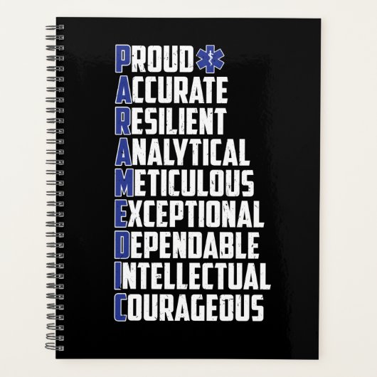 EMS Emergency Paramedic Word Cloud Planner (Voorkant)