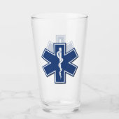 EMS EMT Paramedic Star of Life Logo Glas (Voorkant)