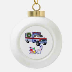 EMS EMT Paramedische Feestdagen Keramische Bal Ornament