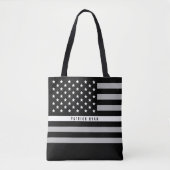 EMS EMT Thin Grey Line American Flag Naam toevoege Draagtas (Voorkant)