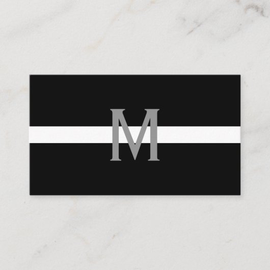 EMS EMT Thin White Line Monogramed Professional Visitekaartje (Voorkant)
