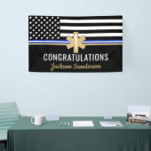 EMS First Responder White Line Flag EMT Retirement Spandoek (Beurs)