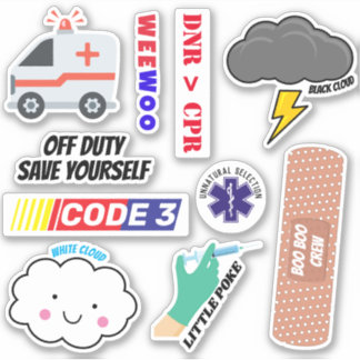 EMS Humor, Paramedic Jokes Sticker Pack