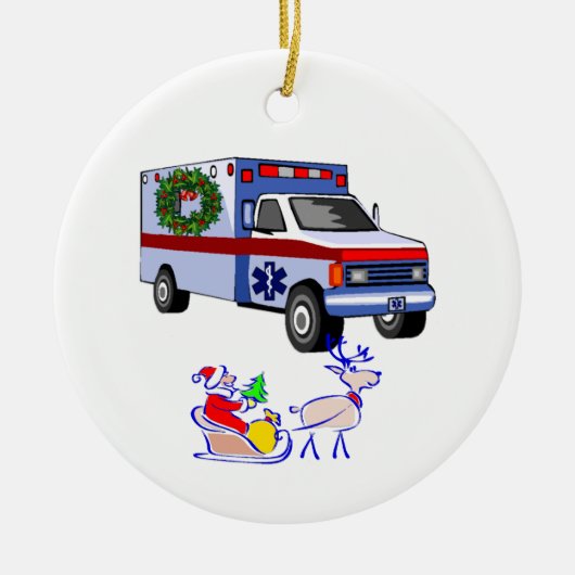 EMS kerstcadeaus Keramisch Ornament (Voorkant)