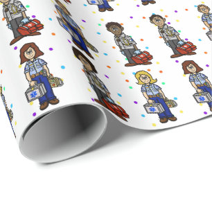 EMS Paramedics Gift Wrap Cadeaupapier