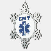 EMS Ster-leven Tin Sneeuwvlok Ornament (Rechts)
