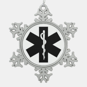 EMS-thema Tin Sneeuwvlok Ornament