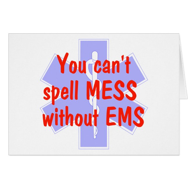 EMS-You Can't Spell Mess without EMS, Card (Voorkant Horizontaal)