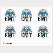 EMT Caduceus Blue Ronde Sticker (Vel)