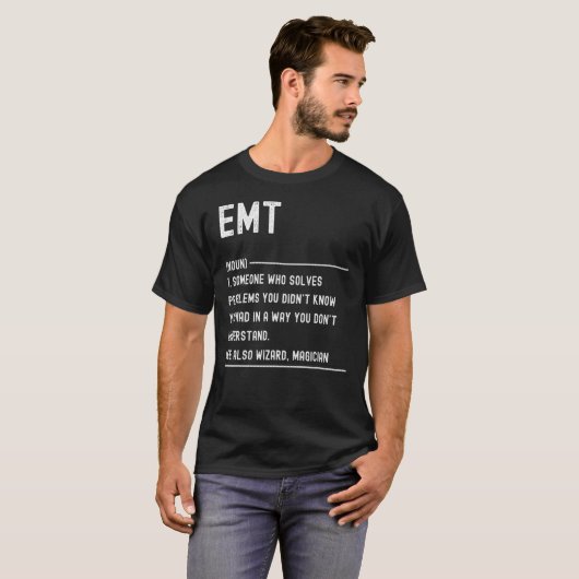 Emt Definition Shirten Funny Job Title T-shirt (Voorkant volledig)