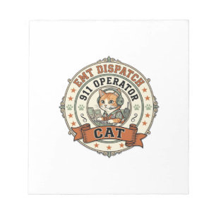 EMT-dispatch 911-operator Cat EMT-dispatch 911-Ope Notitieblok