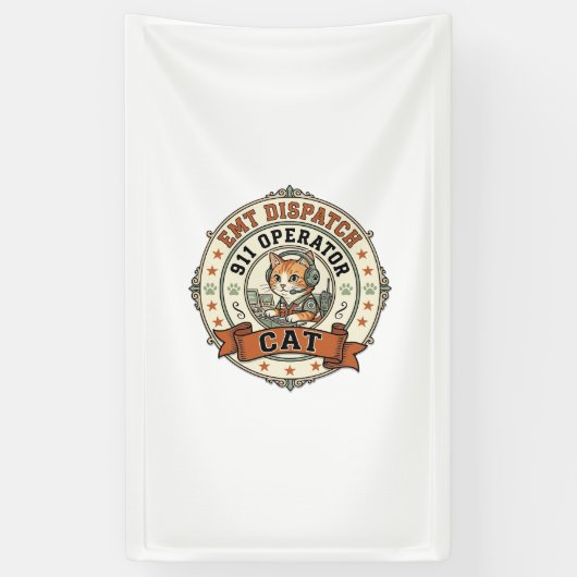 EMT-dispatch 911-operator Cat EMT-dispatch 911-Ope Spandoek (Verticaal)