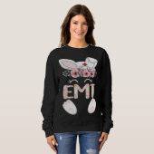 EMT Easter Nurse Floral Bunny Trui (Voorkant volledig)