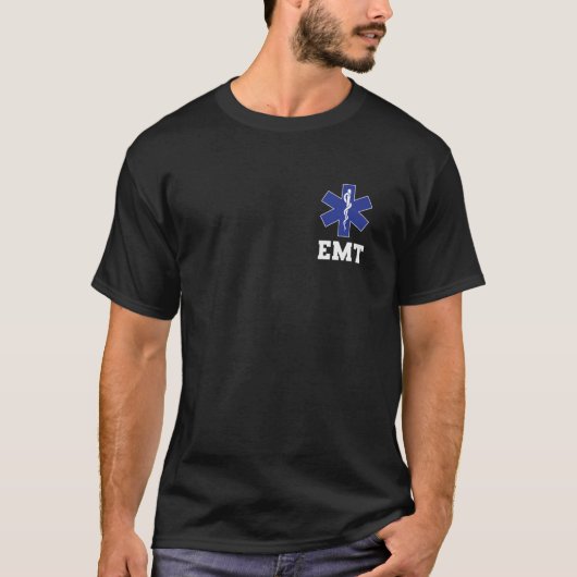 EMT EMS Paramedic Thin White Line Two-Sided EMT Gi T-shirt (Voorkant)