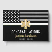 EMT First Responder Thin White Line EMS Retirement Gastenboek (Voorkant)